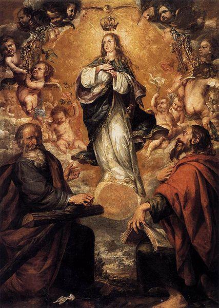Juan de Valdes Leal Virgin of the Immaculate Conception with Sts Andrew and John the Baptist China oil painting art